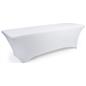 White fitted spandex table covers