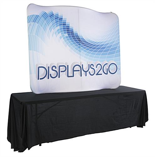 Curved Table Top Trade Show Display – 6’ Full Color Graphic Curved Table Top Trade Show Display