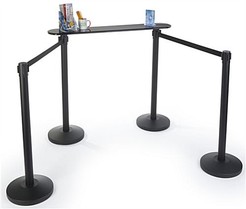 Long Queue Line Writing Surface with Stanchions Fiberboard Queue Line Writing Surface with Stanchions