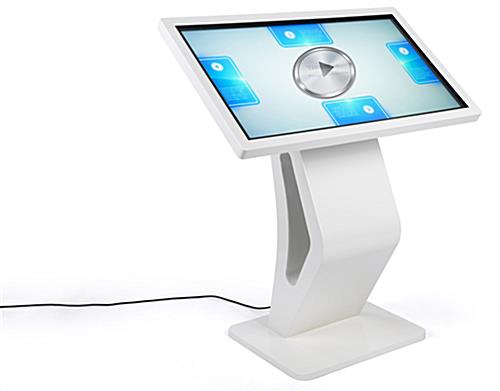 Touch Screen Directory Floor Stand is Perfect for Displaying Maps and Store Info Interactive touch screen directory floor stand with bluetooth connectivity
