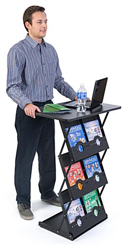 Collapsible Magazine Counter with 28" Wide Tabletop