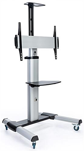 Height adjustable rolling TV stand for flat screen TV 