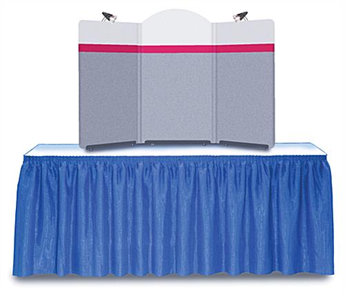 This presentation display comes with a carrying case tabletop presentation display board