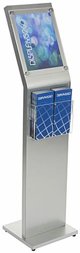 8.5 x 11 Sign Kiosk with Brochure Holder for Catalogs 8.5 x 11 Sign Kiosk with Brochure Holder for Leaflets