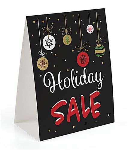 Festive Font Seasonal Tabletop Promo Sign Seasonal tabletop promo sign with chalkboard style design