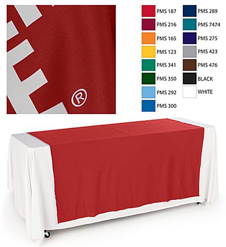 cloth table runners with custom imprints cloth table runners