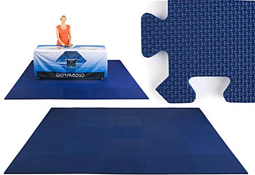 Trade Show Flooring: Navy Blue Foam Mat trade show flooring
