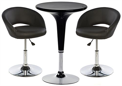 Bar Lounge Chair and Table Set, 3-Piece Collection Bar Lounge Chair and Table Set, Rotating Pieces