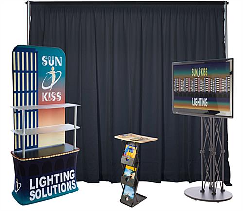 Inline Exhibit Booth Kit Uses Large Format Graphics to Promote Brand Awareness Inline exhibit booth kit with large format graphics