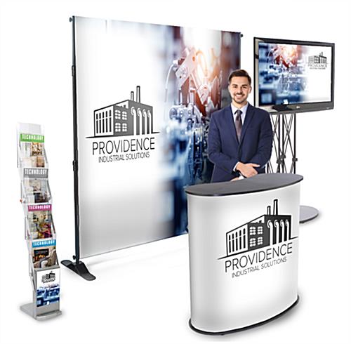 Step & Repeat Banner Trade Show Package Is an All-in-One Solution for Booth Set Up 4 Piece step & repeat banner trade show package