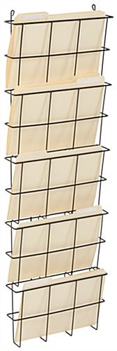Wire Wall Pocket Organizer, Black Finish Wire Wall Pocket Organizer