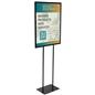 Black 22" x 28" Steel Poster Stand With Square Base