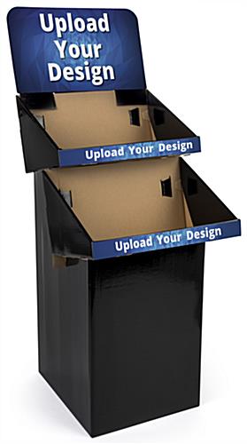 Custom Cardboard Display with 2 Shelves Custom Cardboard Display with Personalized Graphics