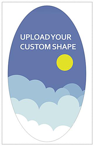 Custom cut foam core poster sign with personalized shape and graphics