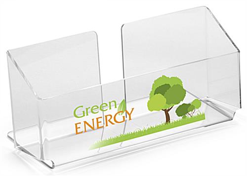 Personalize your business with a custom logo applied to a literature pocket with custom UV printing! Clear Acrylic Literature Pocket with Custom UV Printing