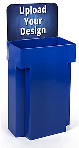 Customized Retail Display Cardboard Bins with Personalized Images on Header Customized Retail Display Cardboard Bins Includes Printed Graphics