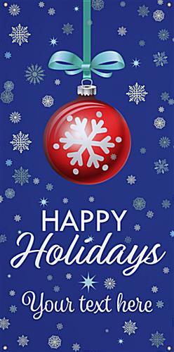 3' x 6' Hanging Vinyl Holiday Banner with Grommets 3' x 6' hanging vinyl holiday banner portrait orientation
