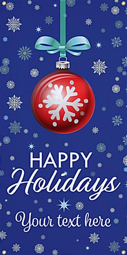 4' x 8' Hanging Vinyl Holiday Banner with Grommets 4' x 8' hanging vinyl holiday banner portrait orientation
