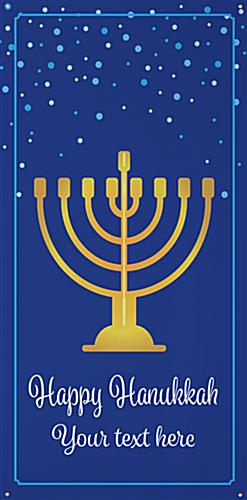 4' x 8' Vinyl Hanukkah Hanging Banner - Welcome Seasonal Cheer into your Establishment 4' x 8' vinyl Hanukkah hanging banner for indoor or outdoor use