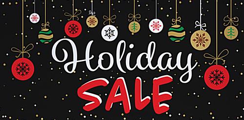 Spruce Up a Storefront Entrance with this 8' x 4' Chalkboard Holiday Sale Banner 8' x 4' chalkboard holiday sale banner with retail message