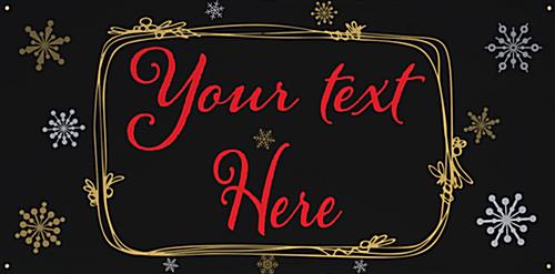 Spruce up a Retail Promotion with this 8' x 4' Chalkboard Hanging Holiday Banner 8' x 4' chalkboard hanging holiday banner with personalized message