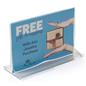 Recycled acrylic tabletop sign holders with sustainability in mind