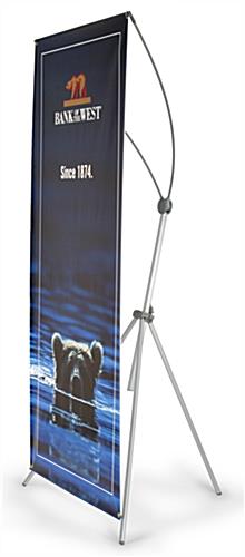 This banner display includes custom printing tripod banner display