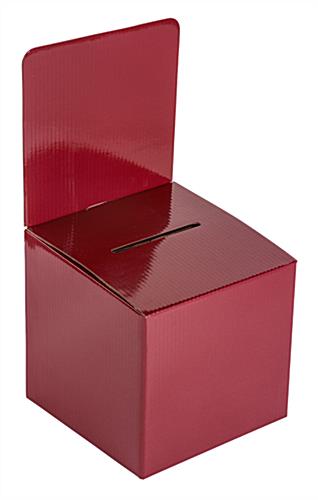 Unpropped Red Cardboard Entry Box Lightweight Red Cardboard Entry Box