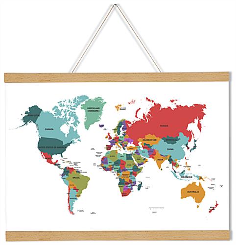 This Wood Magnetic Poster Hanger Is Perfect for Showcasing Your Advertising in a Café or Retail Shop Wood magnetic poster hanger with natural beechwood build