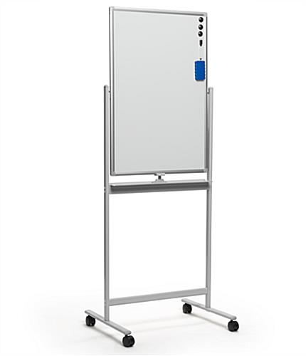 Painted Steel Portable Whiteboard is Durable for Everyday Use Portrait-oriented portable whiteboard