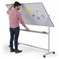 Dual-sided whiteboard with wheels