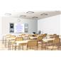 Whiteboard with tack board is ideal for use in classrooms