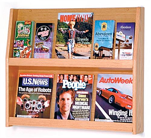 2 Shelf Magazine Rack with Mounting Hardware Kit 2 shelf magazine rack with open design