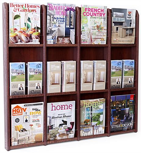 This 12 Pocket Magazine Wall Can Easily be Mounted 12 pocket magazine wall with mounting hardware included