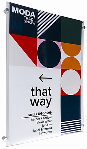 20 x 30 Plexi Frame with Standoffs Wall Mountable 20 x 30 Plexi Frame