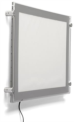 17 x 11 Edge-Lit Acrylic Sign with Silver Standoffs Sleek 17 x 11 Edge-Lit Acrylic Sign