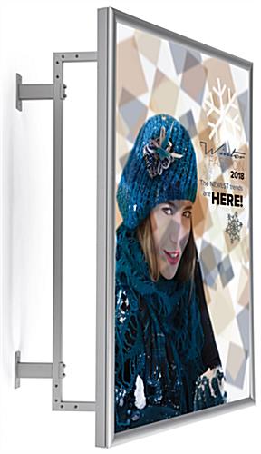 Poster Swivel Wall Frame - Turn Sign Side to Side with Rotating Arm Poster swivel wall frame with rotating arm