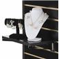 14" Black Slatwall Shelf Promotes Merchandise