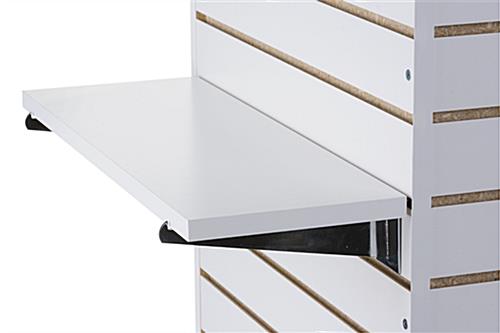 White Finish of 22.25" Slatwall Shelf 22.25" Slatwall Shelf with White Finish