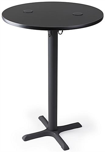 42" High Wireless Charging Tall Round Table Black wireless charging tall round table
