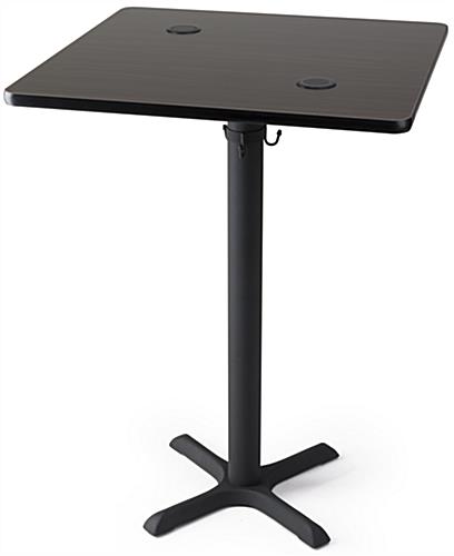 Mocha Walnut Wireless Square Charging Table Wireless square charging table with mocha walnut surface