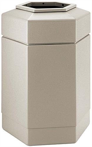 Nude View of Beige Waste Receptacle Outdoor Beige Waste Receptacle