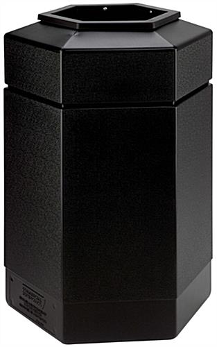 Nude View of Black Waste Receptacle Outdoor Black Waste Receptacle