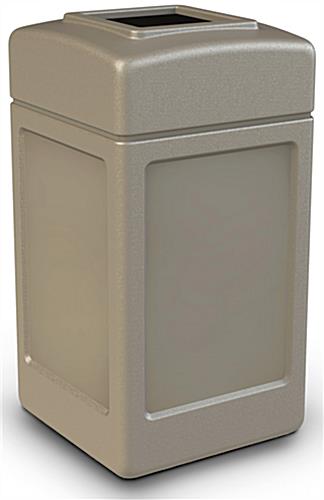 Nude View of Beige Waste Container Outdoor Beige Waste Container