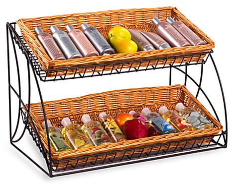 Metal Rack with Wire Baskets metal rack with wire baskets