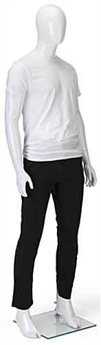 Propped View of White Male Mannequin Proportional White Male Mannequin