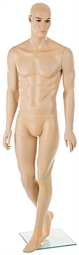 Fiberglass Male Mannequin Fully Detailed Hands and Feet Fiberglass Male Mannequin with Heel and Calf Rod
