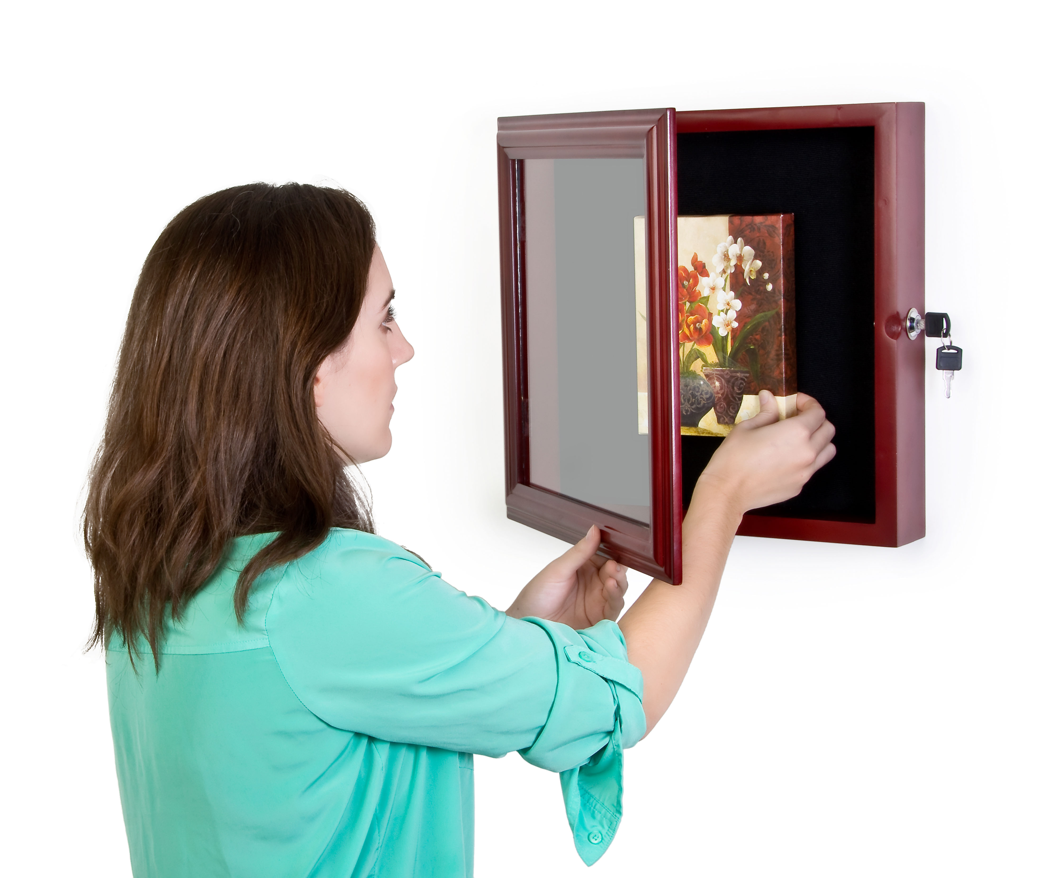 Shadow Box Screen Square Shadow Box w/ Sponge Interior & 2” Deep Case | Displays2Go