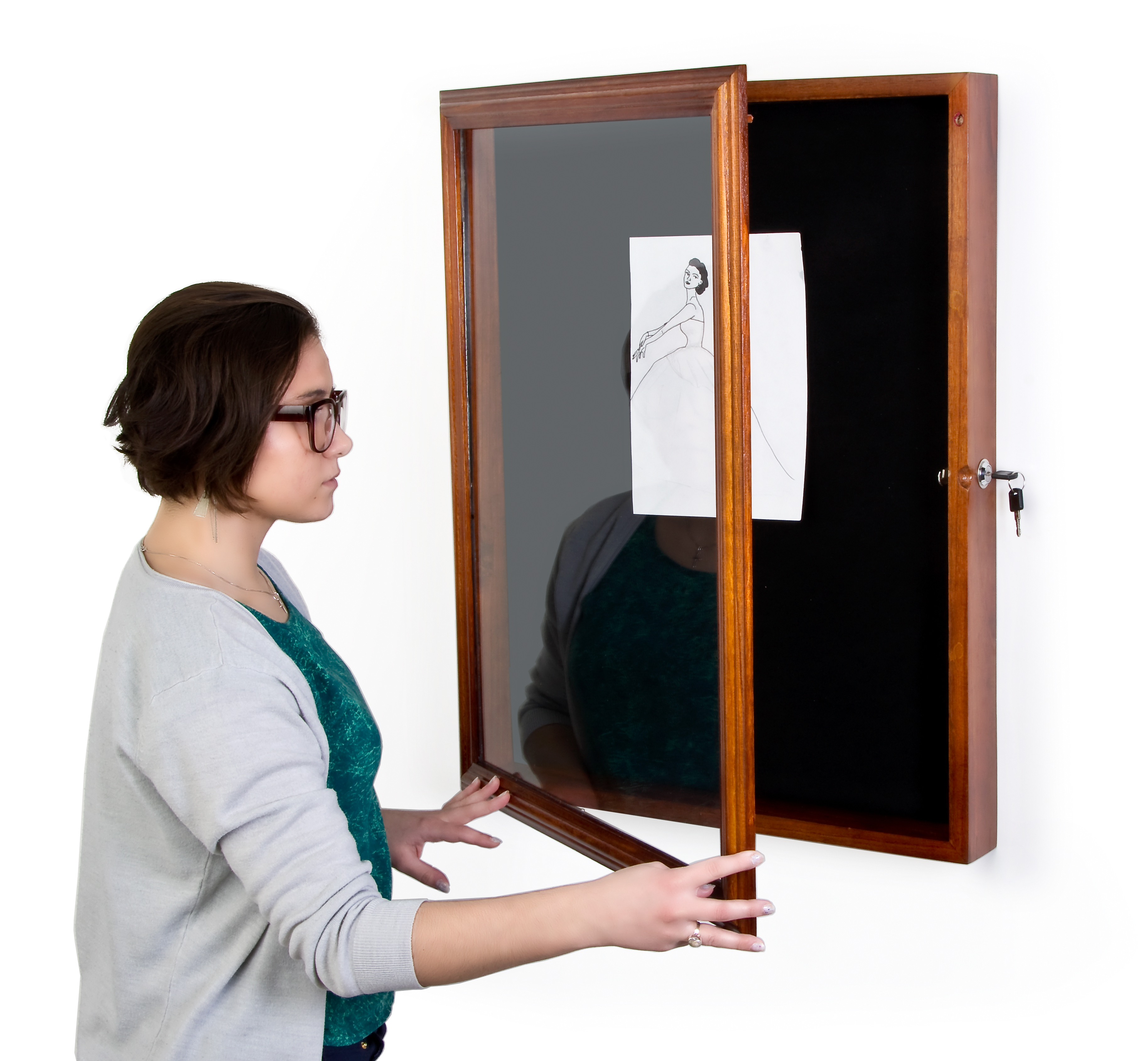 Wooden Shadow Box Locks to Keep Valuables Safely While On Display ...