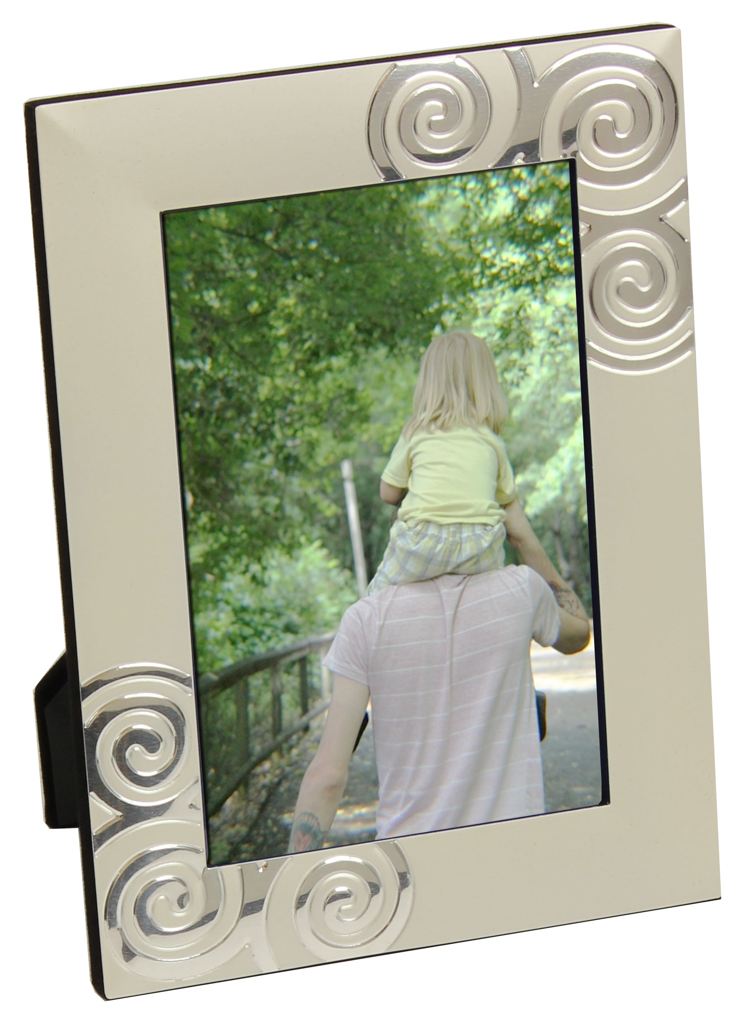 Decorative Picture Frames w/ Reflective Swirl Accents | 4